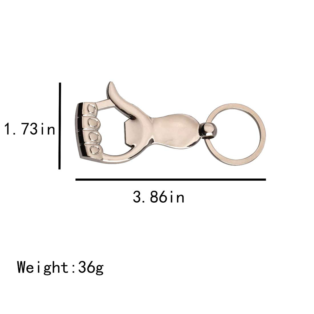 Stealodeal New Multifunctional Metal Key Chain Thumbs Up Hand Bottle Opener Key Ring Silver